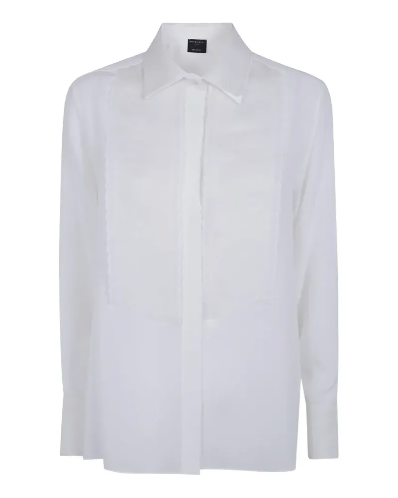 Antonelli Firenze pleated-panel buttoned shirt - Weiß Weiß