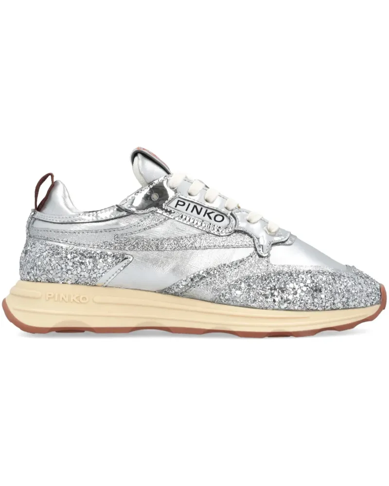 Pinko Sneakers im Metallic-Look - Silber Silber