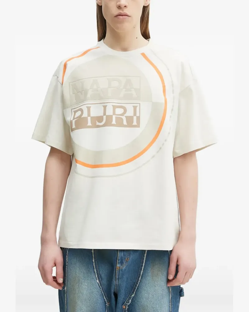 Napapijri S-Tusco logo-print T-shirt - Nude Nude