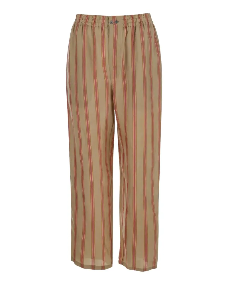 Saint Laurent Gestreifte Hose mit Stretchbund - Nude Nude