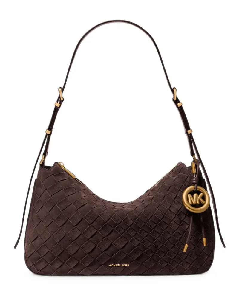 Michael Kors Nolita braided suede shoulder bag - Braun Braun