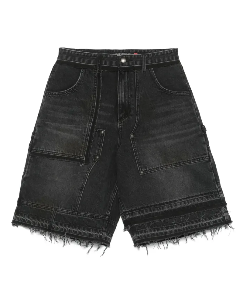 Andersson Bell Jeans-Shorts im Patchwork-Look - Schwarz Schwarz