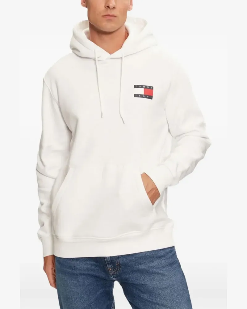 Tommy Hilfiger logo-patch hoodie - Weiß Weiß