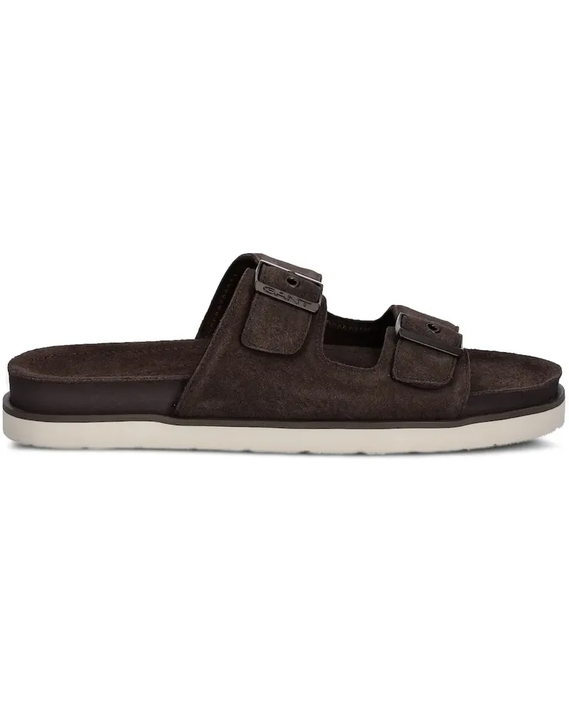 Gant Sandalen aus Wildleder mit doppelter Schnalle - Braun Braun