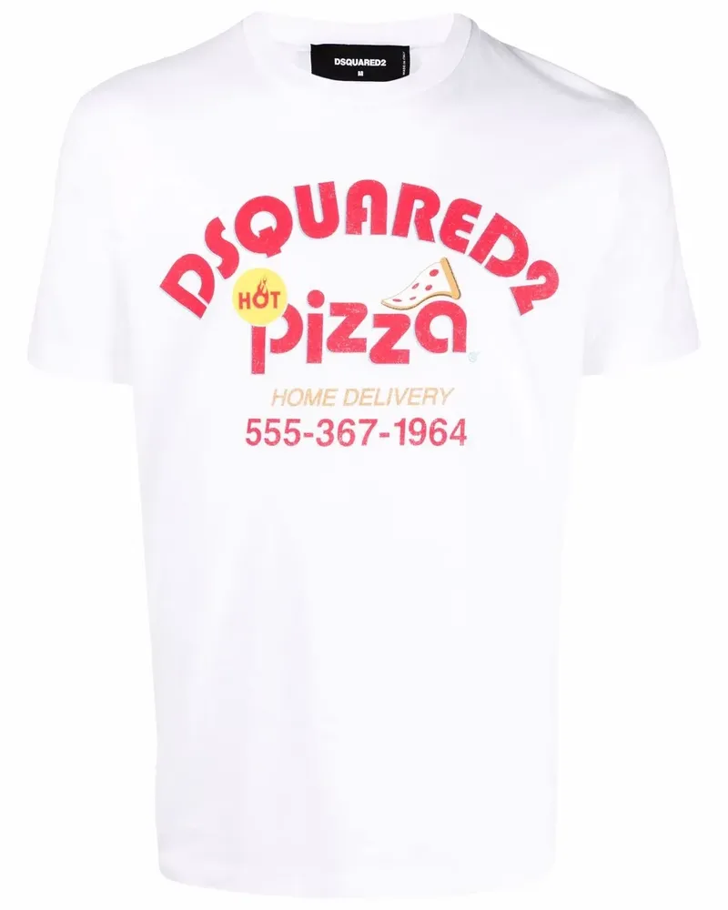 Dsquared2 T-Shirt mit Logo-Print - Weiß Weiß