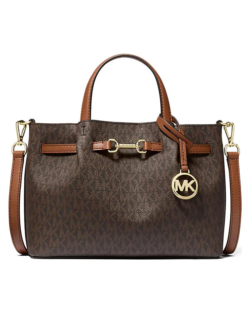 Michael Kors monogram-print horsebit tote bag - Braun Braun