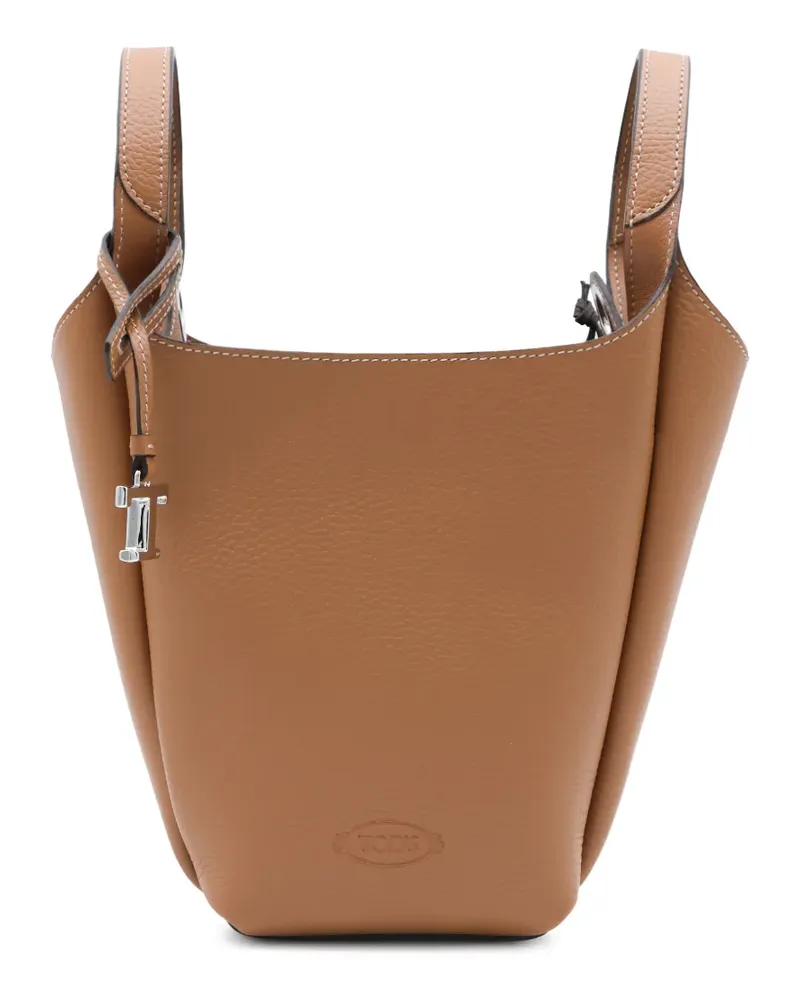 TOD'S Handtasche mit Logo-Prägung - Braun Braun