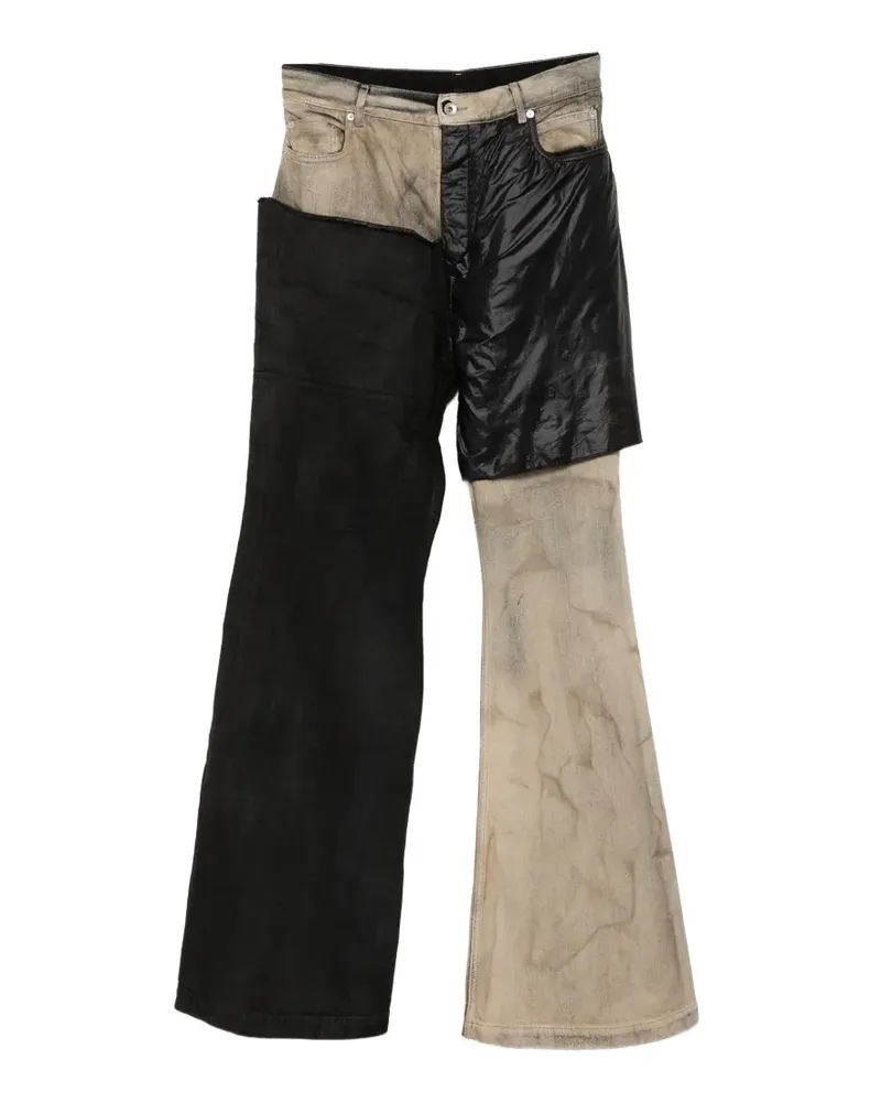 DRKSHDW by Rick Owens panelled faded-effect jeans - Schwarz Schwarz
