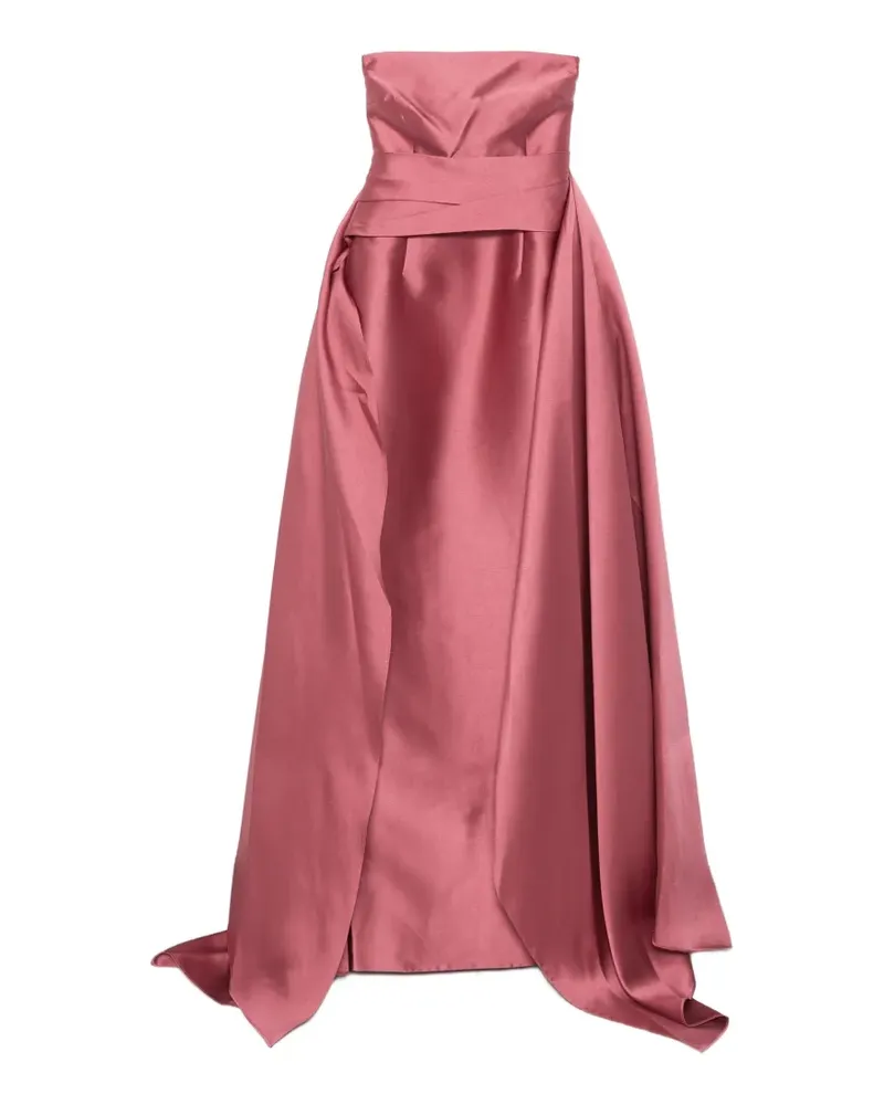 Solace London strapless draped-panel maxi dress - Rosa Rosa