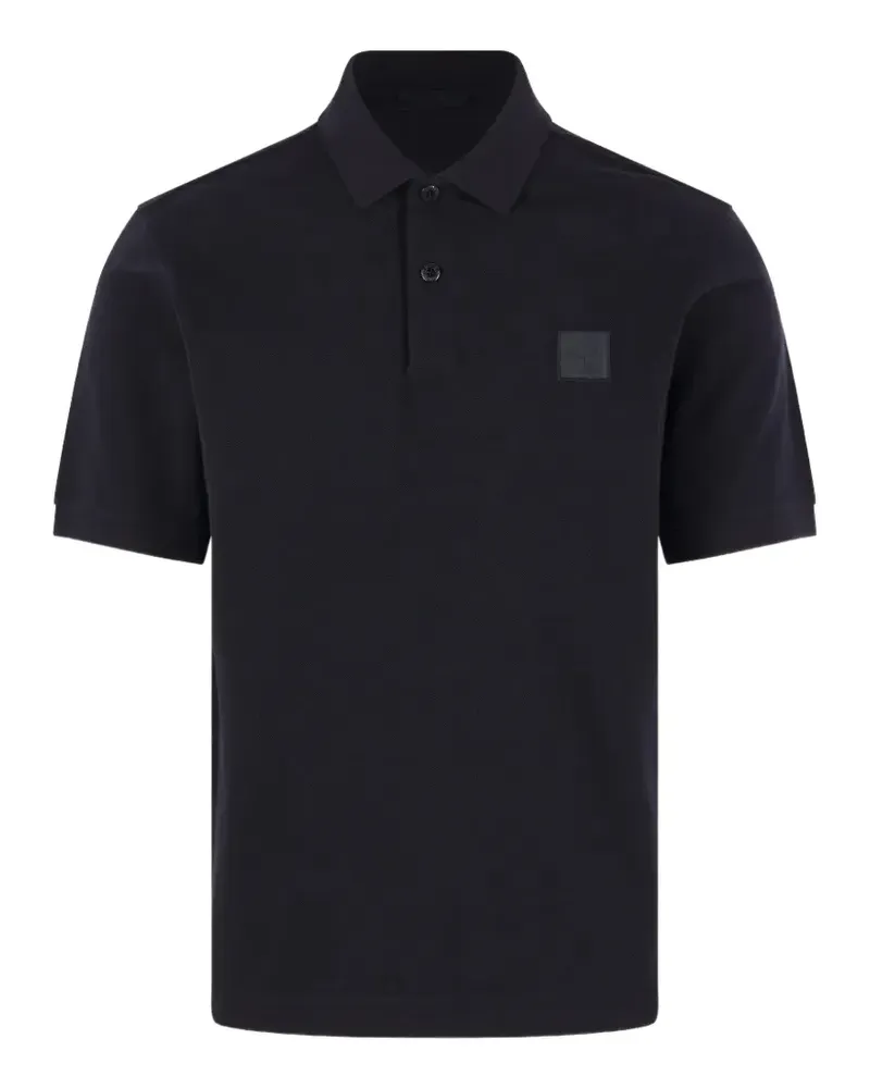 Stone Island logo-patch polo shirt - Schwarz Schwarz