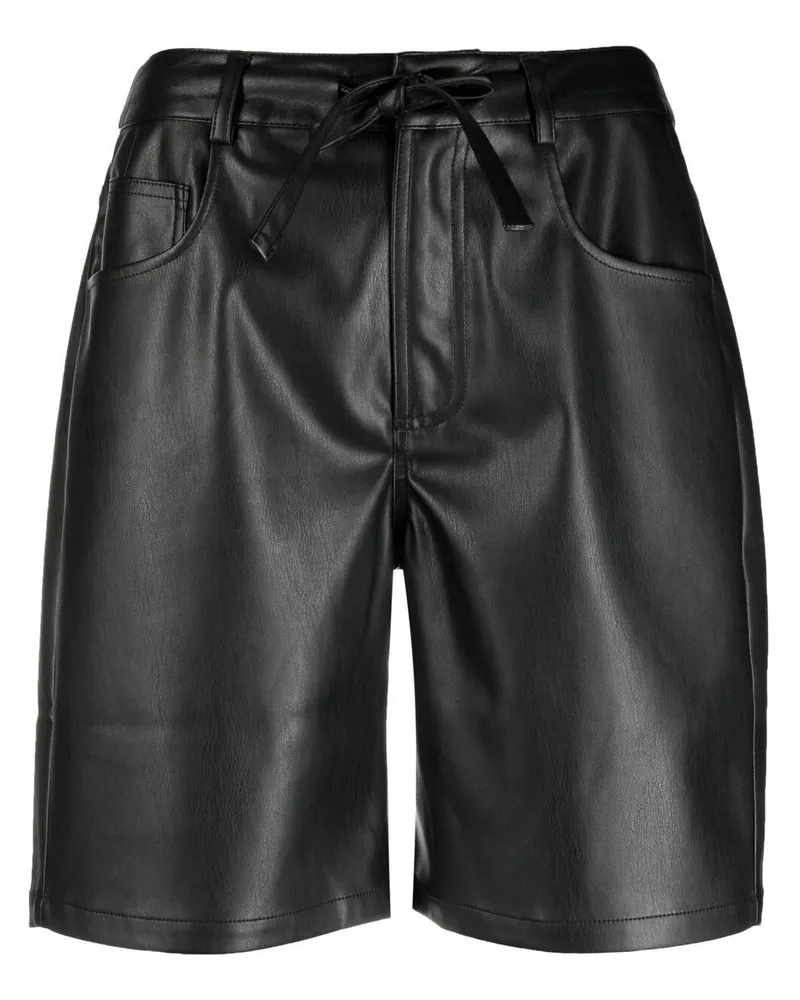 Proenza Schouler Shorts in Lederoptik - Schwarz Schwarz