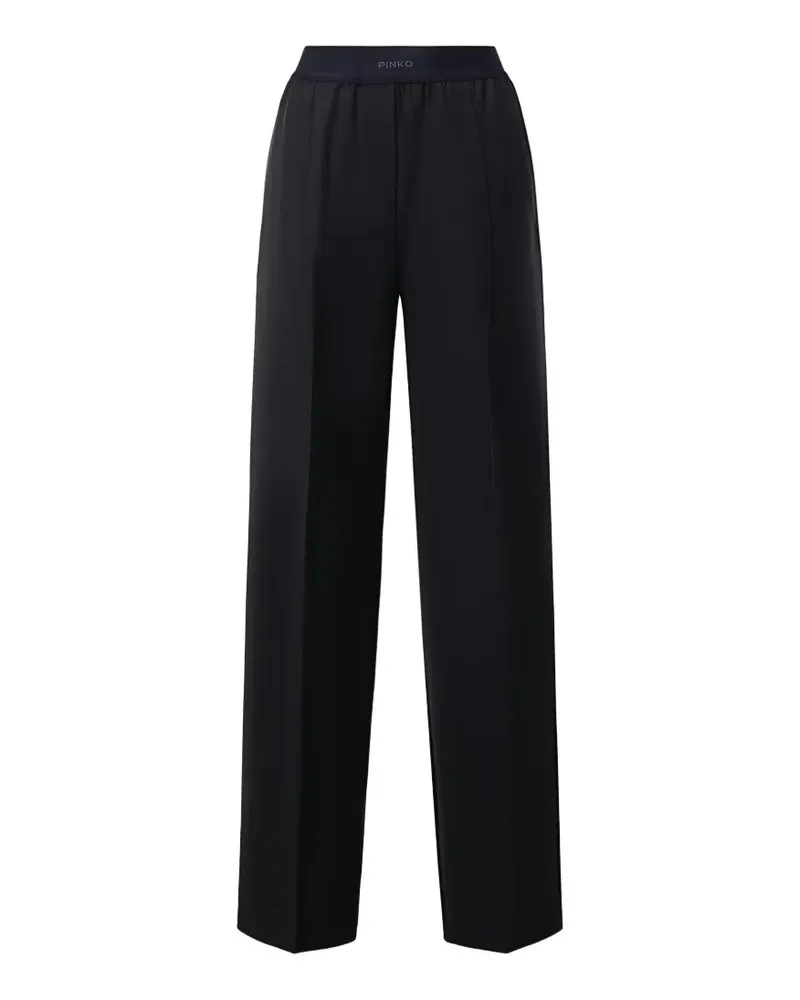 Pinko herringbone-pattern wide-leg trousers - Schwarz Schwarz