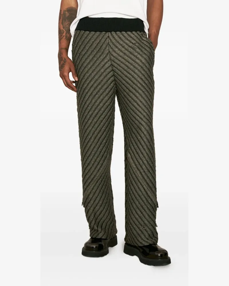 Isa Boulder Hose mit diagonalen Streifen - Grau Grau