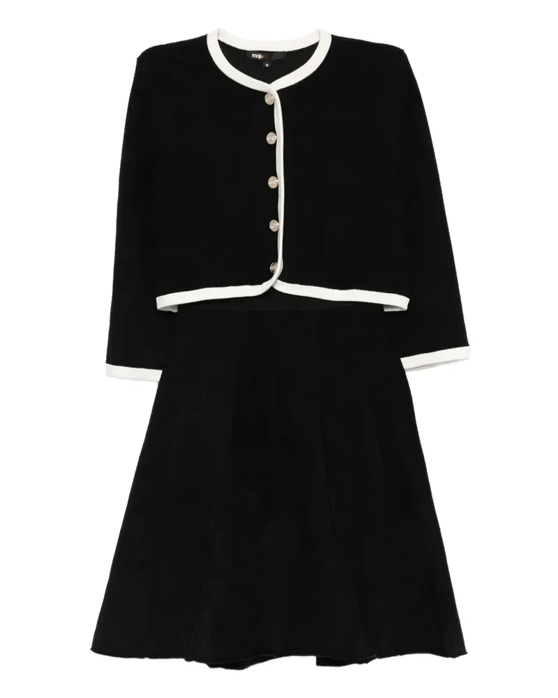 Maje Ausgestelltes Kleid mit Knöpfen - Schwarz Schwarz