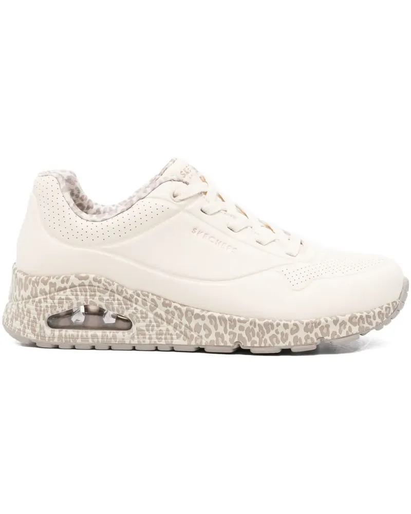 Skechers Perforierte Sneakers mit Animal-Print - Weiß Weiß