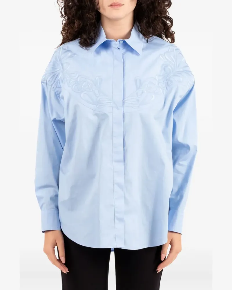 Dondup embroidered shirt - Blau Blau