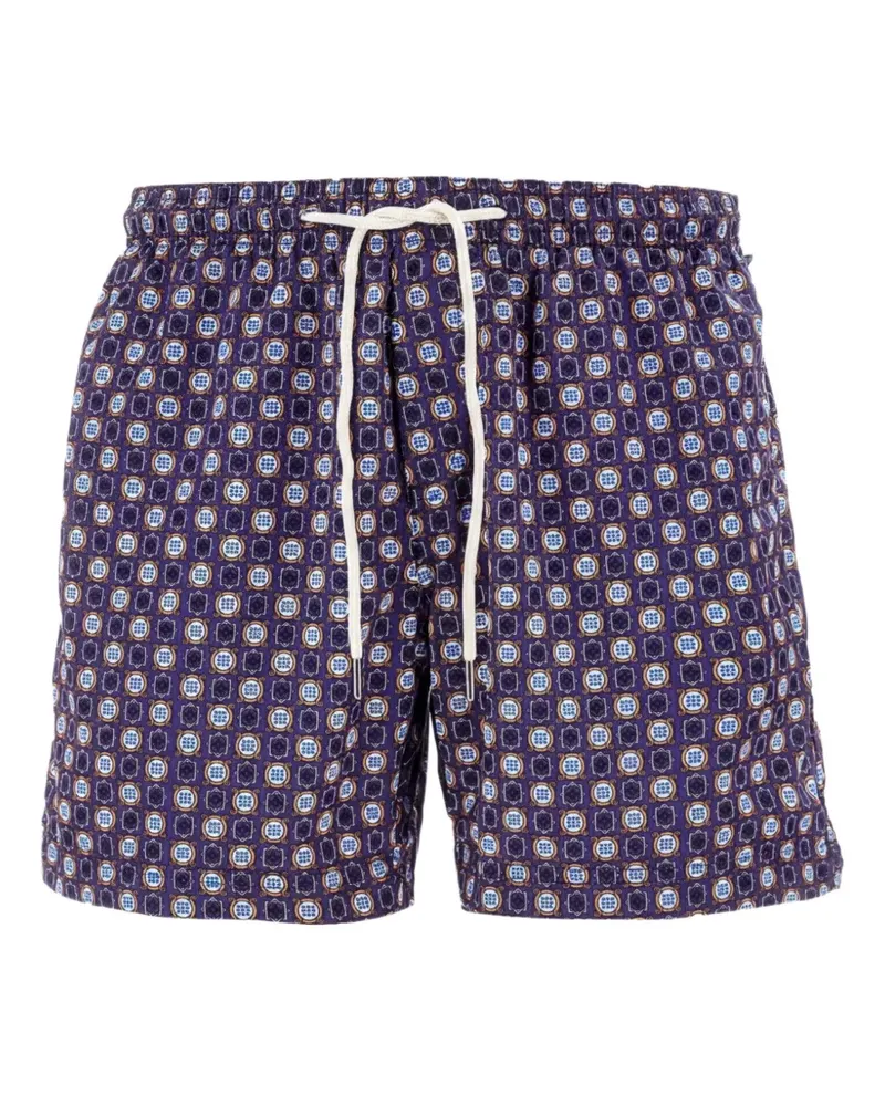 PENINSULA Badeshorts mit geometrischem Print - Blau Blau