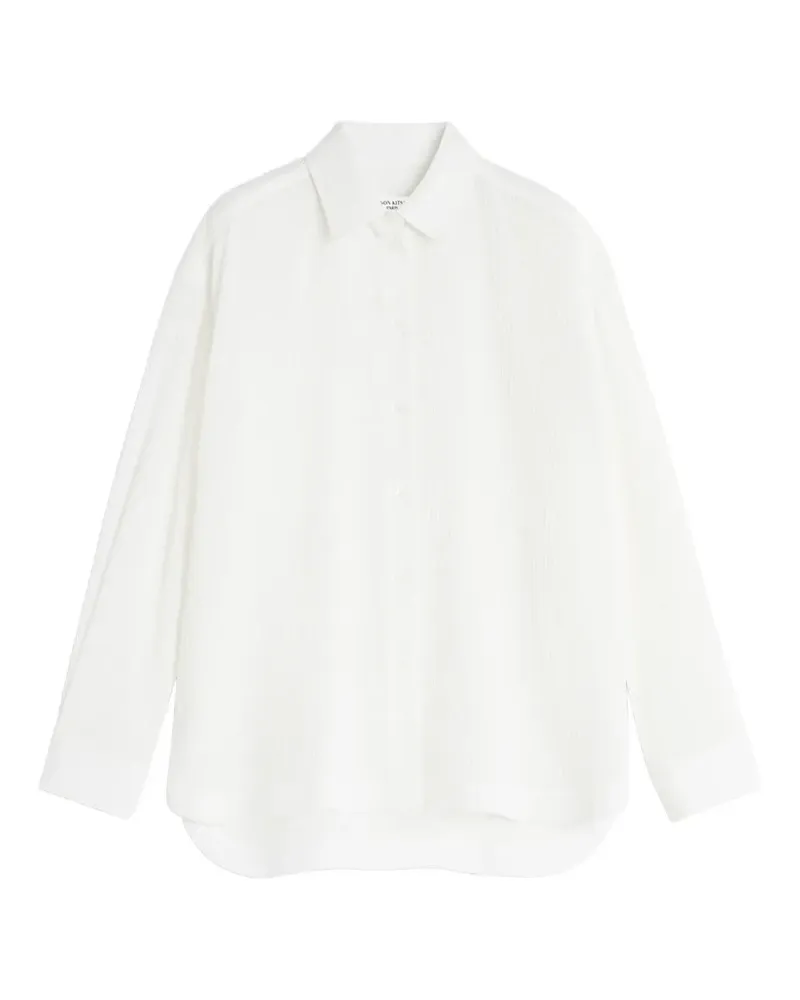 Kitsuné buttoned textured shirt - Weiß Weiß