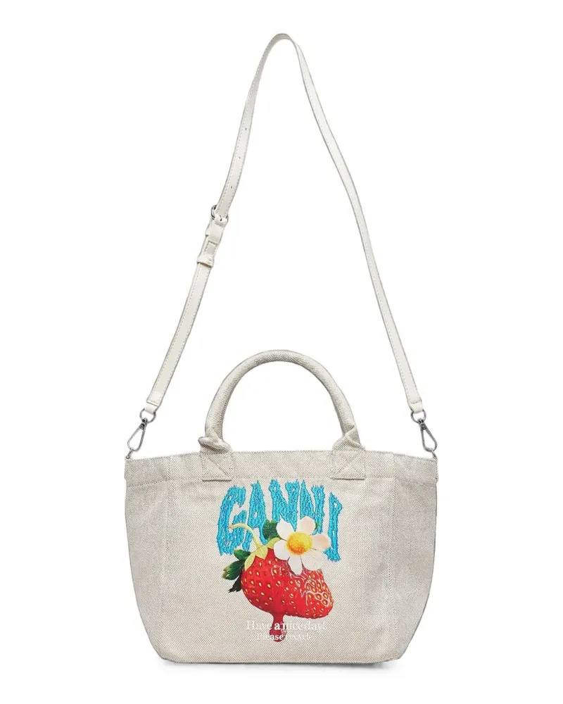 Ganni Kleiner Strawberry Easy Tote Bag - Nude Nude