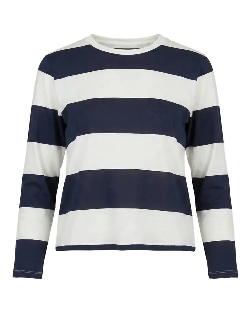Cynthia Rowley Gestreiftes Langarmshirt - Blau Blau