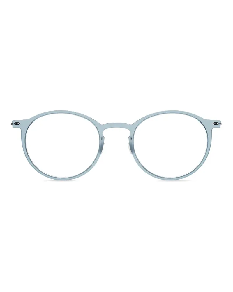 Lindberg Brille mit rundem Gestell - Blau Blau