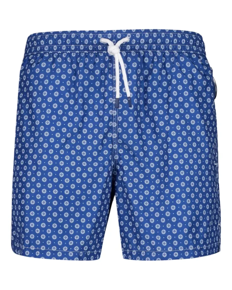 Fedeli Badehose mit Blumenmuster - Blau Blau