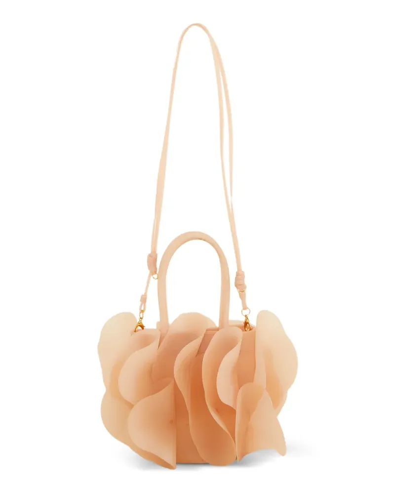 FARM Rio flower appliqué tote bag - Orange Orange