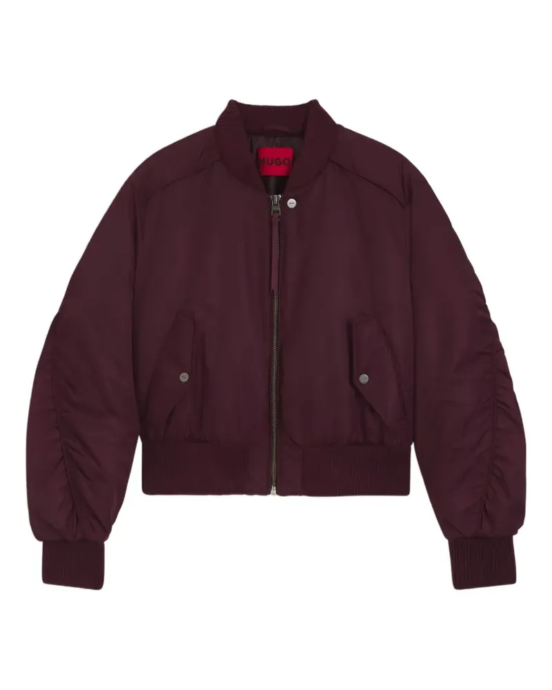 HUGO BOSS ruched-sleeve bomber jacket - Violett Violett