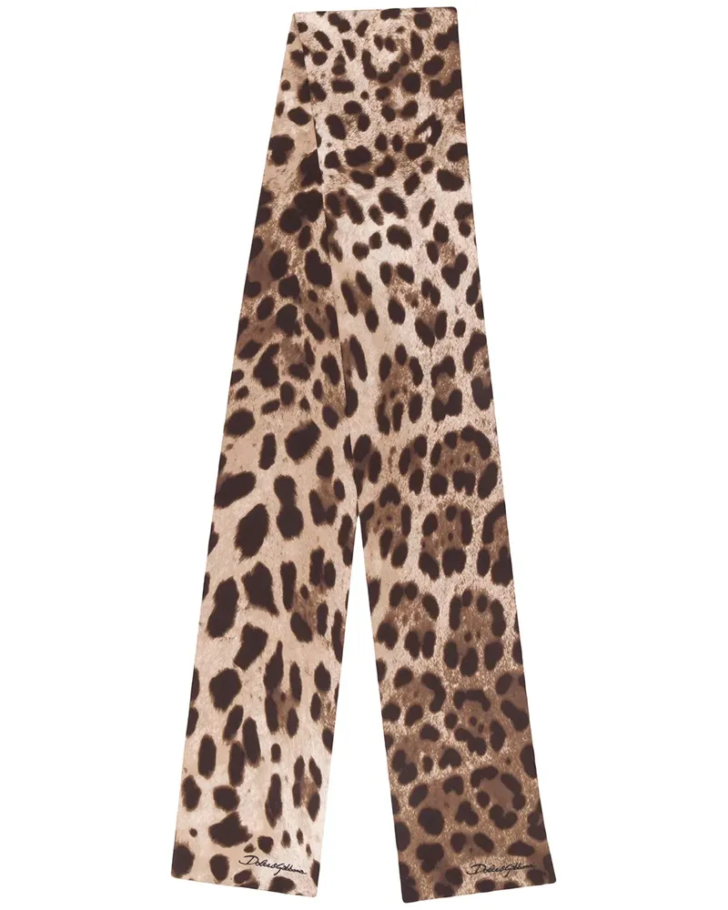 Dolce & Gabbana Halstuch mit Leoparden-Print - Nude Nude