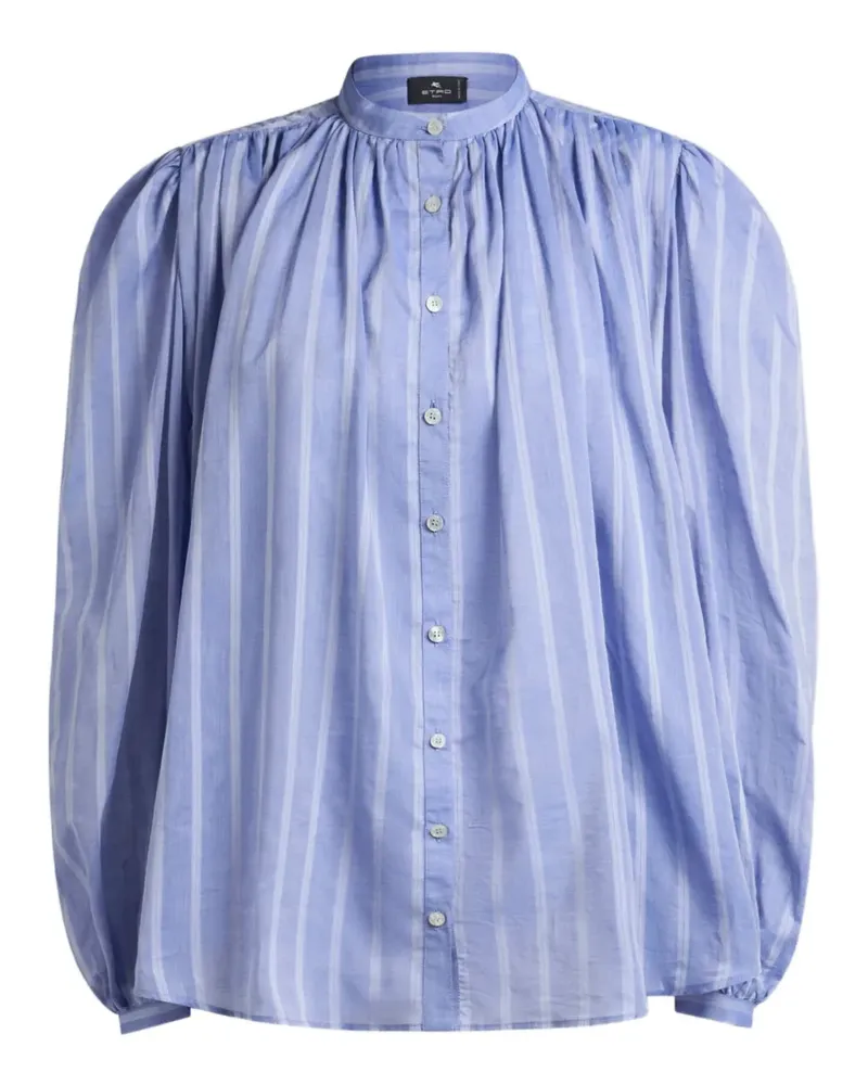 Etro Gestreiftes Voile-Hemd - Blau Blau