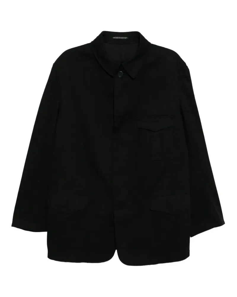 Yohji Yamamoto Klassische Hemdjacke - Schwarz Schwarz