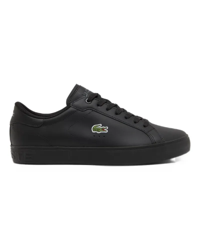 Lacoste Powercourt Graphic Sneakers aus Leder - Schwarz Schwarz