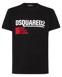 Dsquared2 T-Shirt mit Logo-Print Schwarz