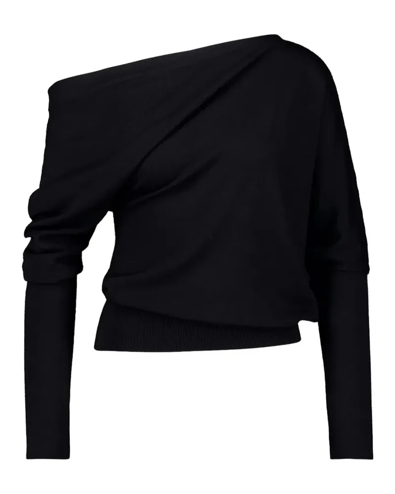Tom Ford off-the-shoulder draped sweater - Schwarz Schwarz
