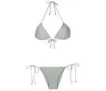Triangel-Bikini mit Neckholder - Grau