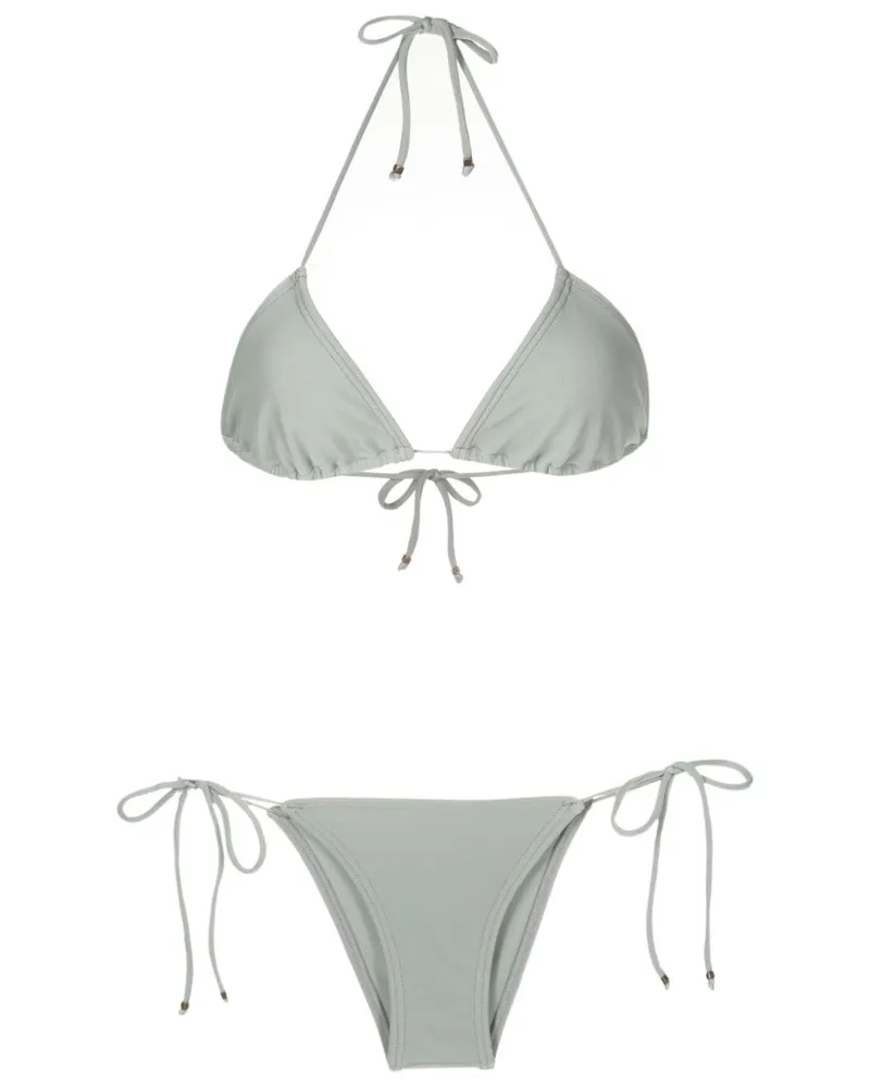 Amir Slama Triangel-Bikini mit Neckholder - Grau Grau