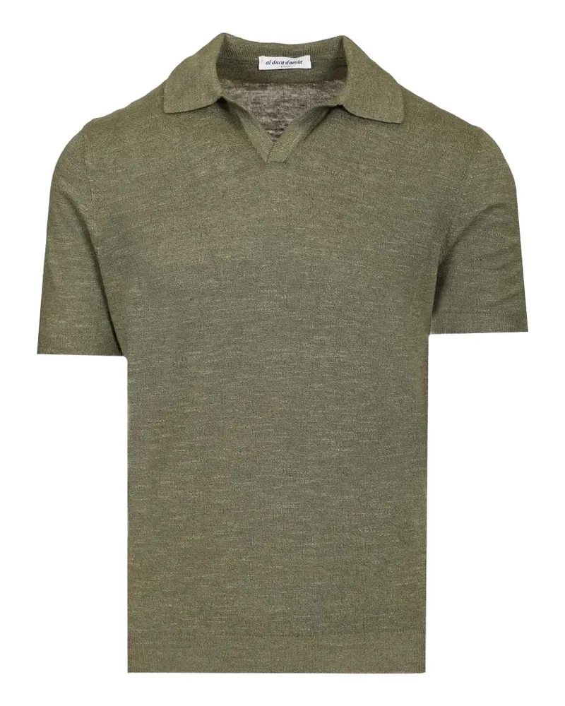 Al Duca D’Aosta 1902 fine-knit short-sleeve polo shirt - Grün Grün