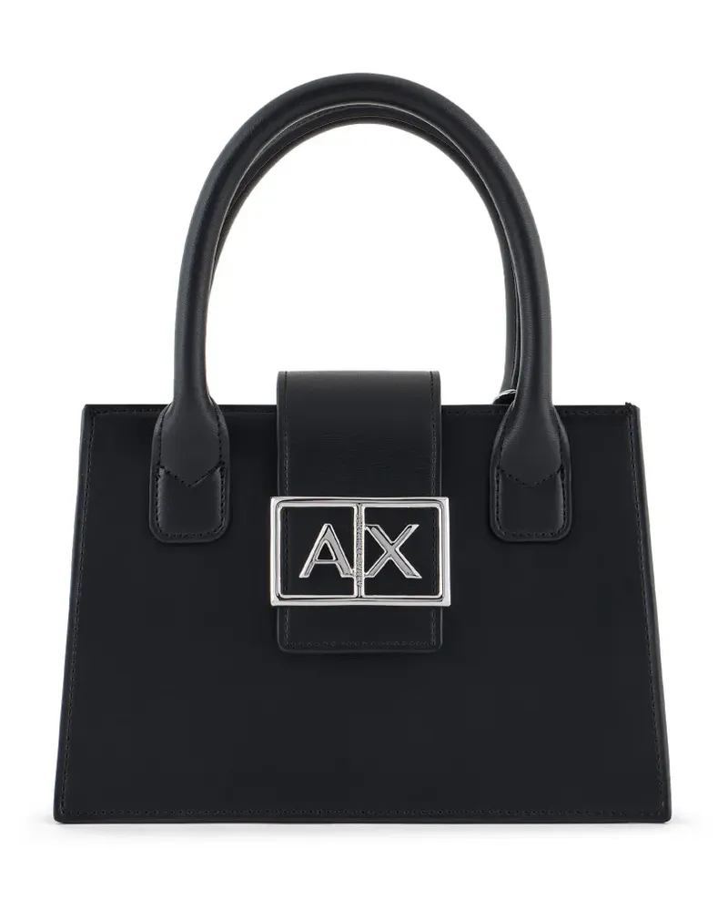 Armani Exchange Tote Bag mit Logo-Applikation - Schwarz Schwarz