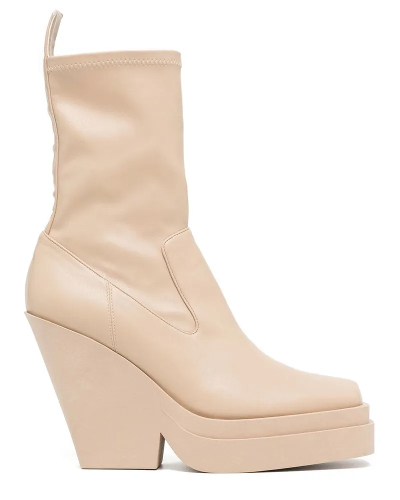 Gia Borghini Texan Stiefeletten 120mm Nude