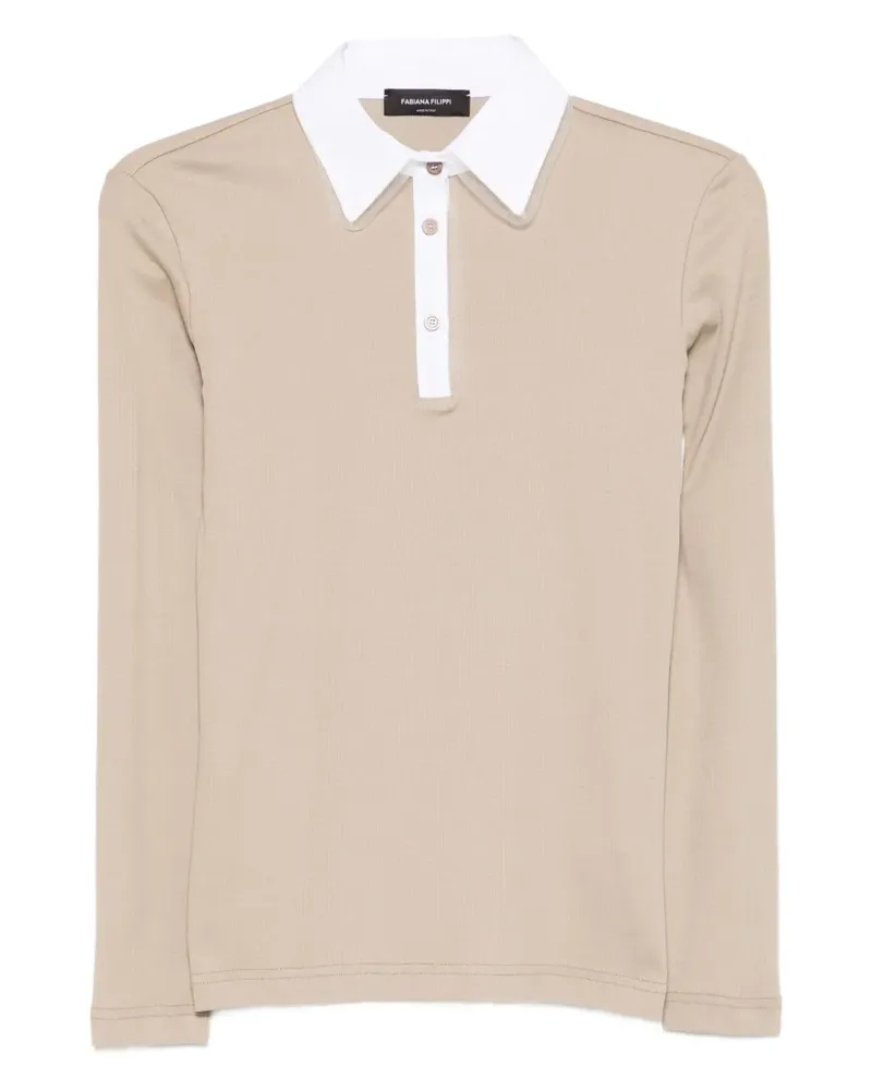 Fabiana Filippi Langärmeliges Poloshirt - Nude Nude