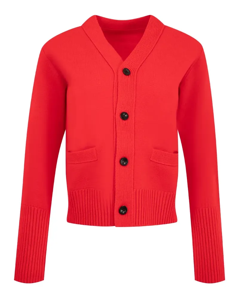 Sacai Gerippter Cardigan - Rot Rot
