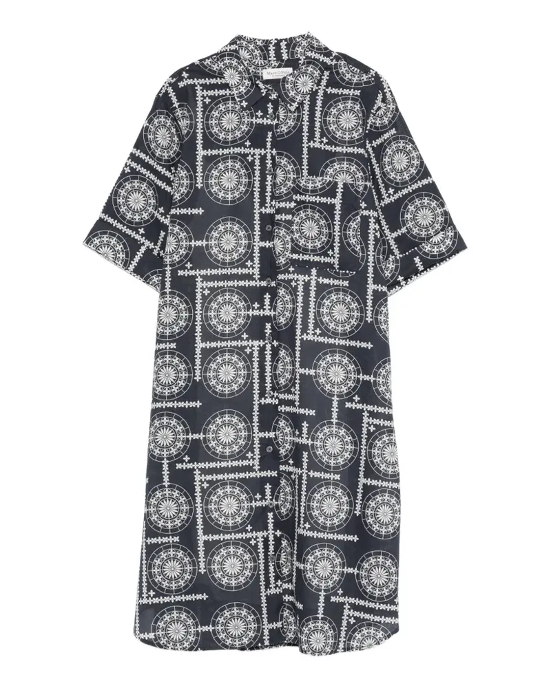 Marc O'Polo pocket patterned mini dress - Blau Blau
