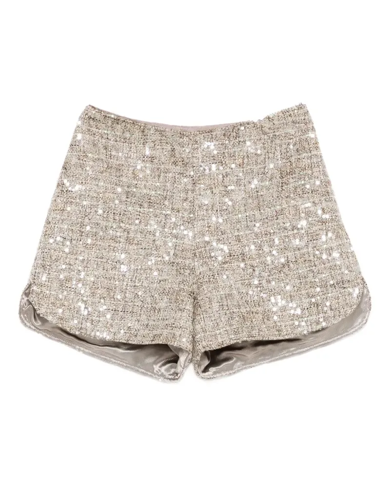 Simona Corsellini Shorts mit Pailletten - Nude Nude