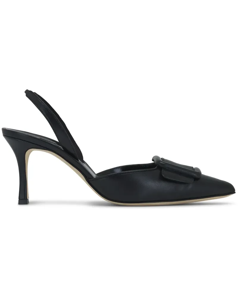 Manolo Blahnik Maysli Slingback-Pumps aus Nappaleder 70mm - Schwarz Schwarz