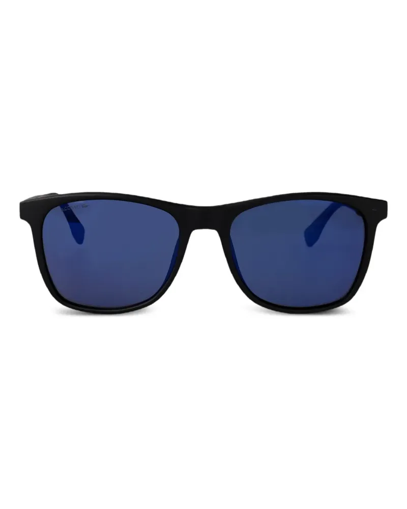 Lacoste Sonnenbrille mit eckigem Gestell - Schwarz Schwarz