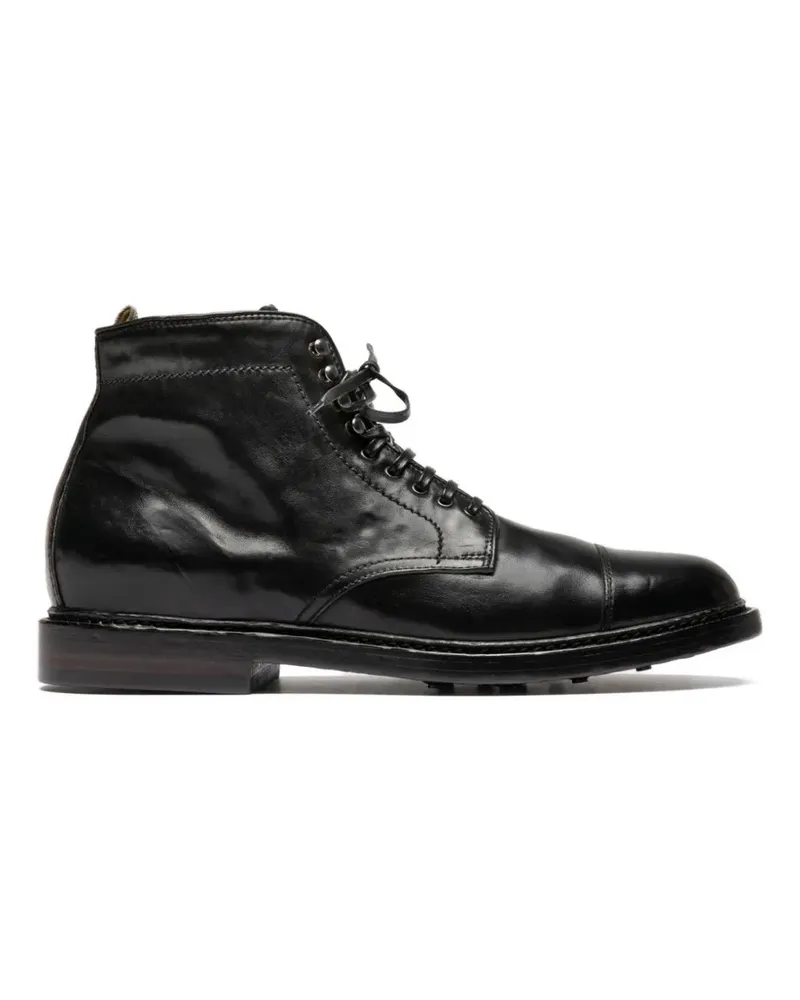 Officine Creative Italia Klassische Schnürstiefel - Schwarz Schwarz