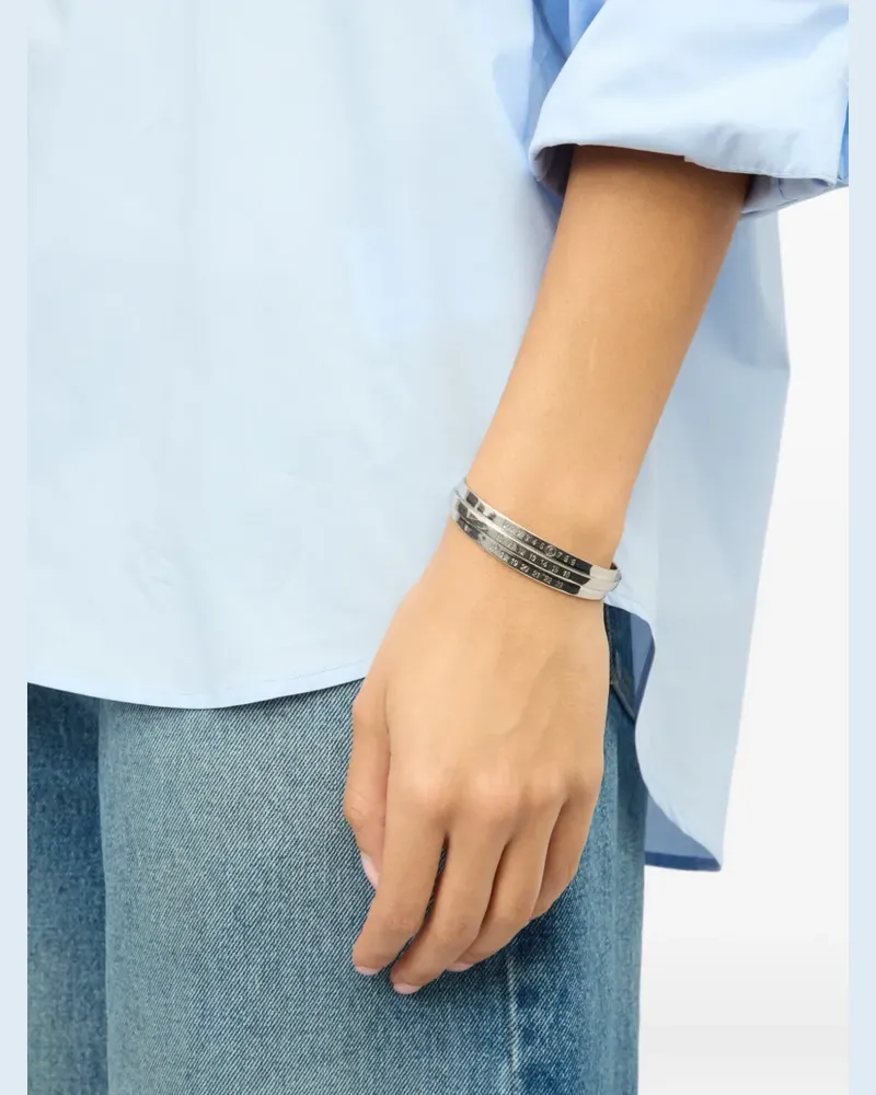 Maison Margiela Armspange mit Nummern - Silber Silber