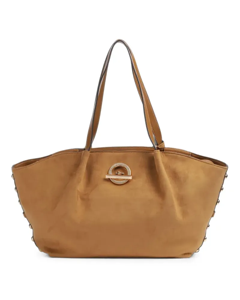 Liu Jo studded suede-effect tote bag - Braun Braun