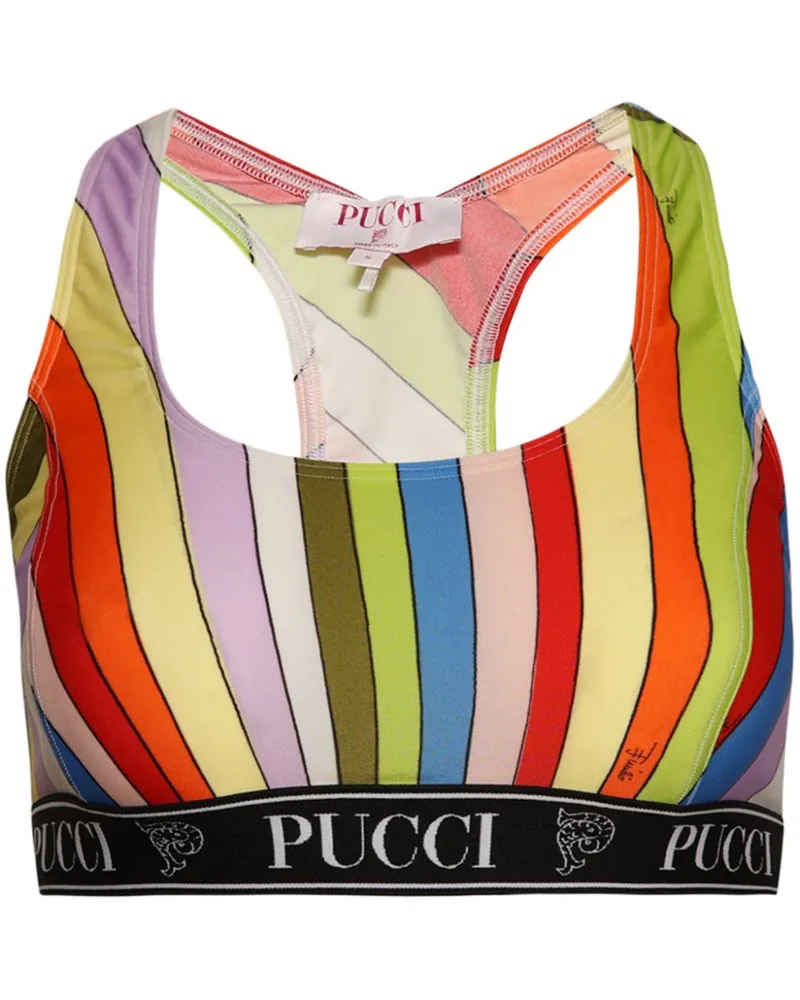 Emilio Pucci Cropped-Top mit Iride-Print - Gelb Gelb