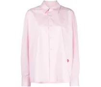 Hemd mit Logo-Patch - Rosa